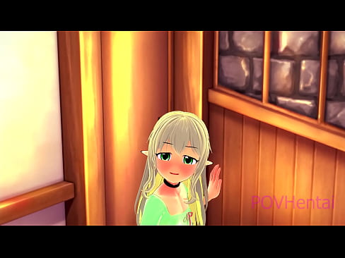 ❤️ (Trap) Elvish mjakazi hukusaidia kunawa uso wako. Pono ya kupendeza